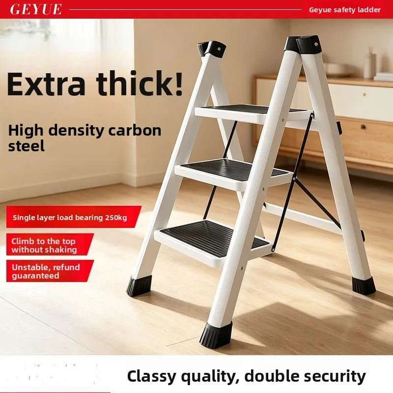Folding A Frame Ladder Thickened Steps High Reach 5 Step Stool Safe Lock Portable Indoor Ladder Climbing Thick Folding Ladder