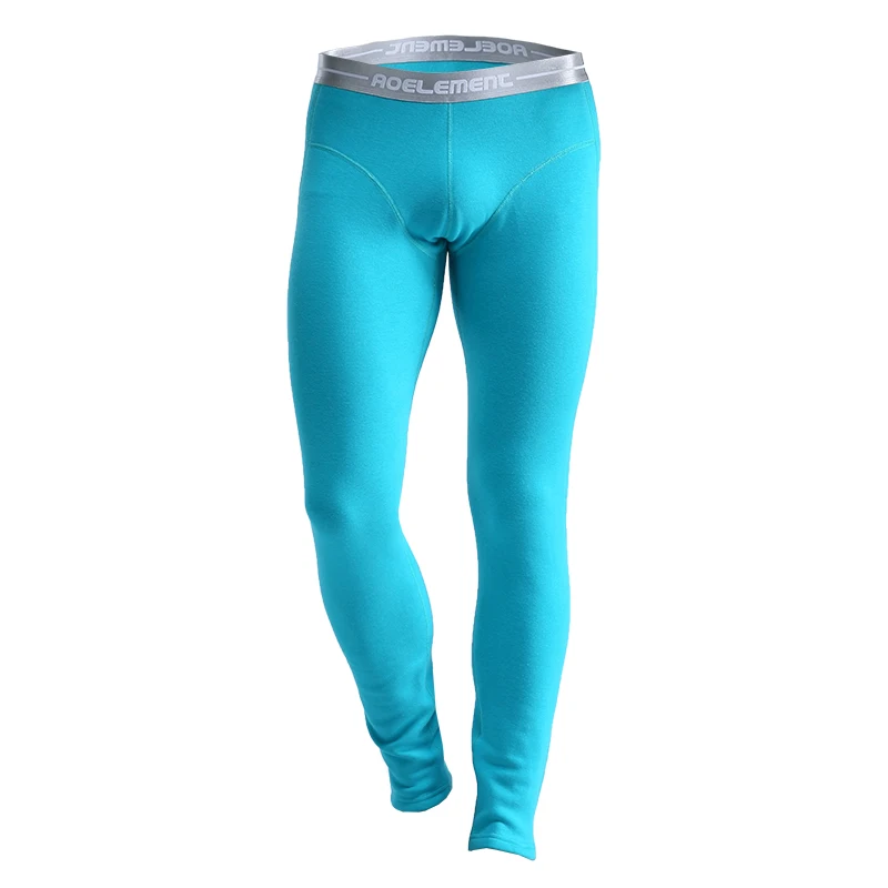 ملابس داخلية للخريف والشتاء للرجال: سراويل طويلة سميكة ومبطنة بالصوف، سراويل ضيقة من قطعة واحدة، سراويل قطنية #3