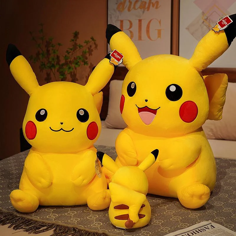 Peluche gigante de Pikachu, muñeco de Peluche de Pokémon, decoración Kawaii para habitación, cojín suave para sofá, almohada de cabecera, regalos para novia