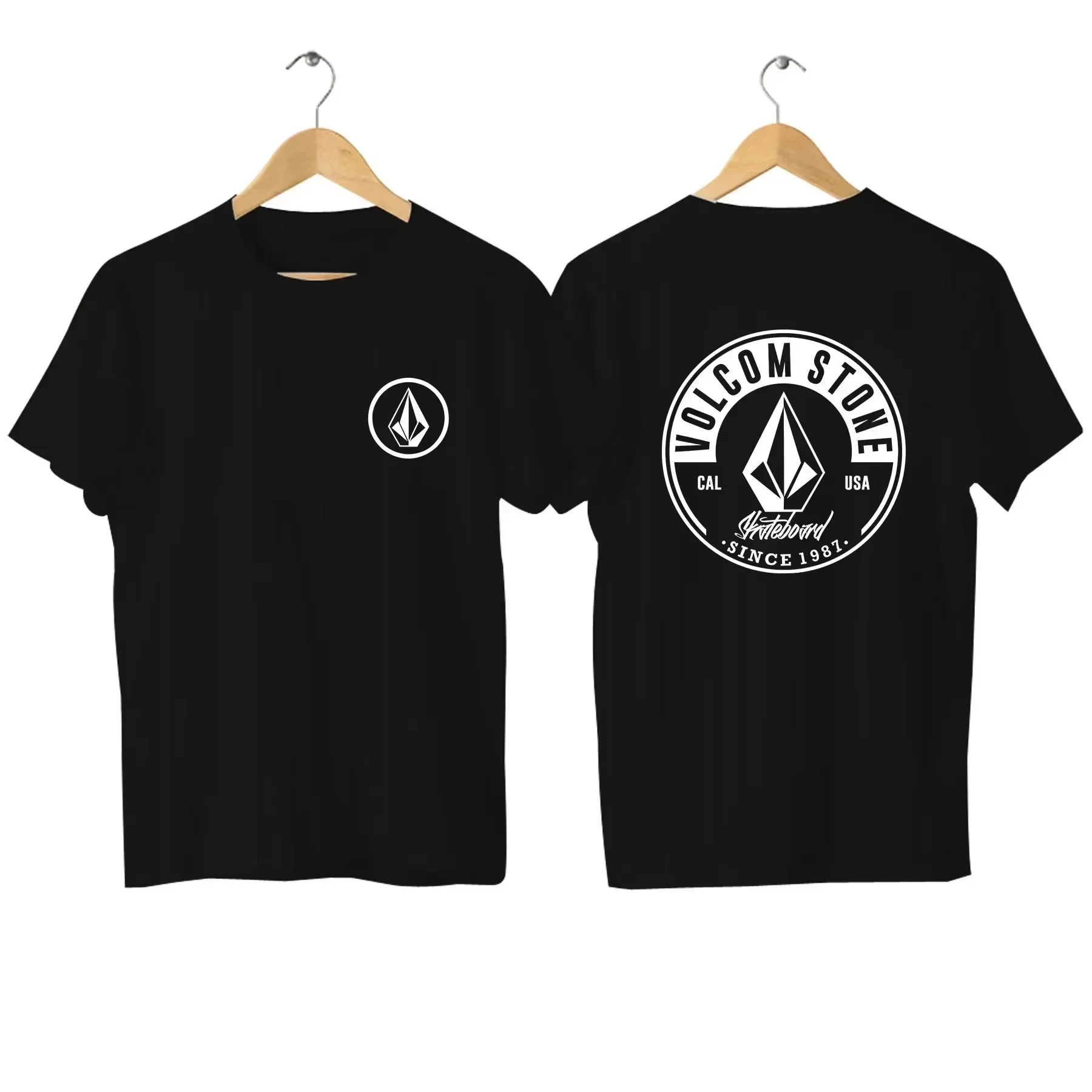 Ropa de hombre 100% Camiseta de algodón unisex Volcom Stone American Casual retro tendencia ropa de calle Hipster moda camisa de gran tamaño