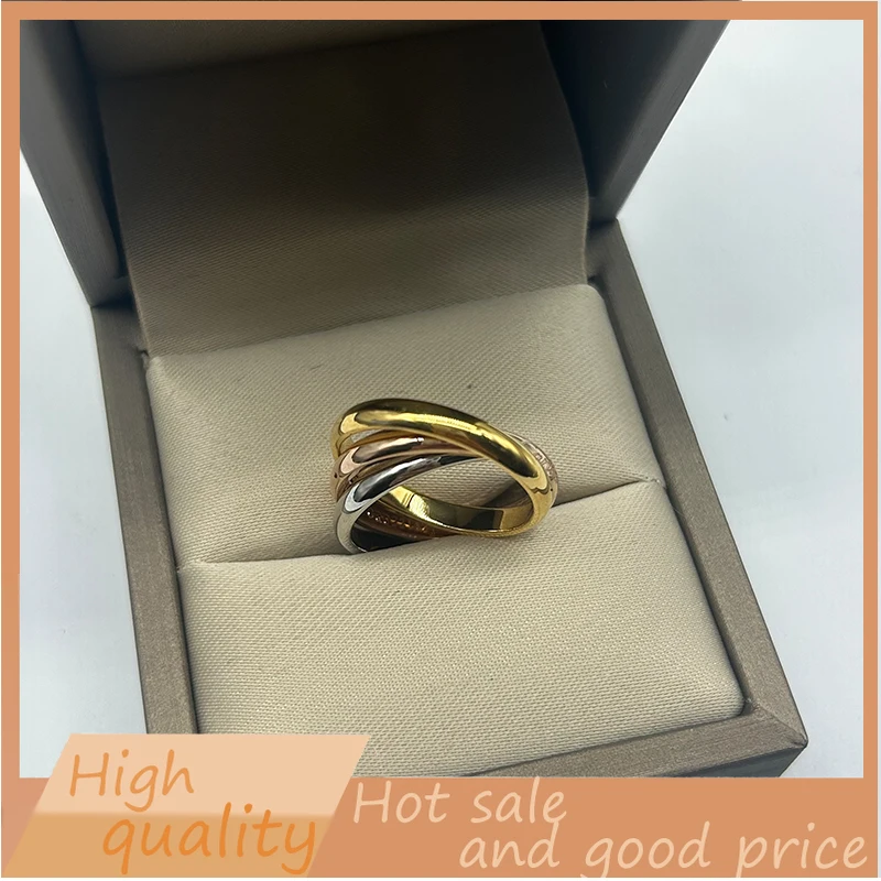 S925  silver high quality  classic trinity ring simple fashion luxury banquet couple jewelry