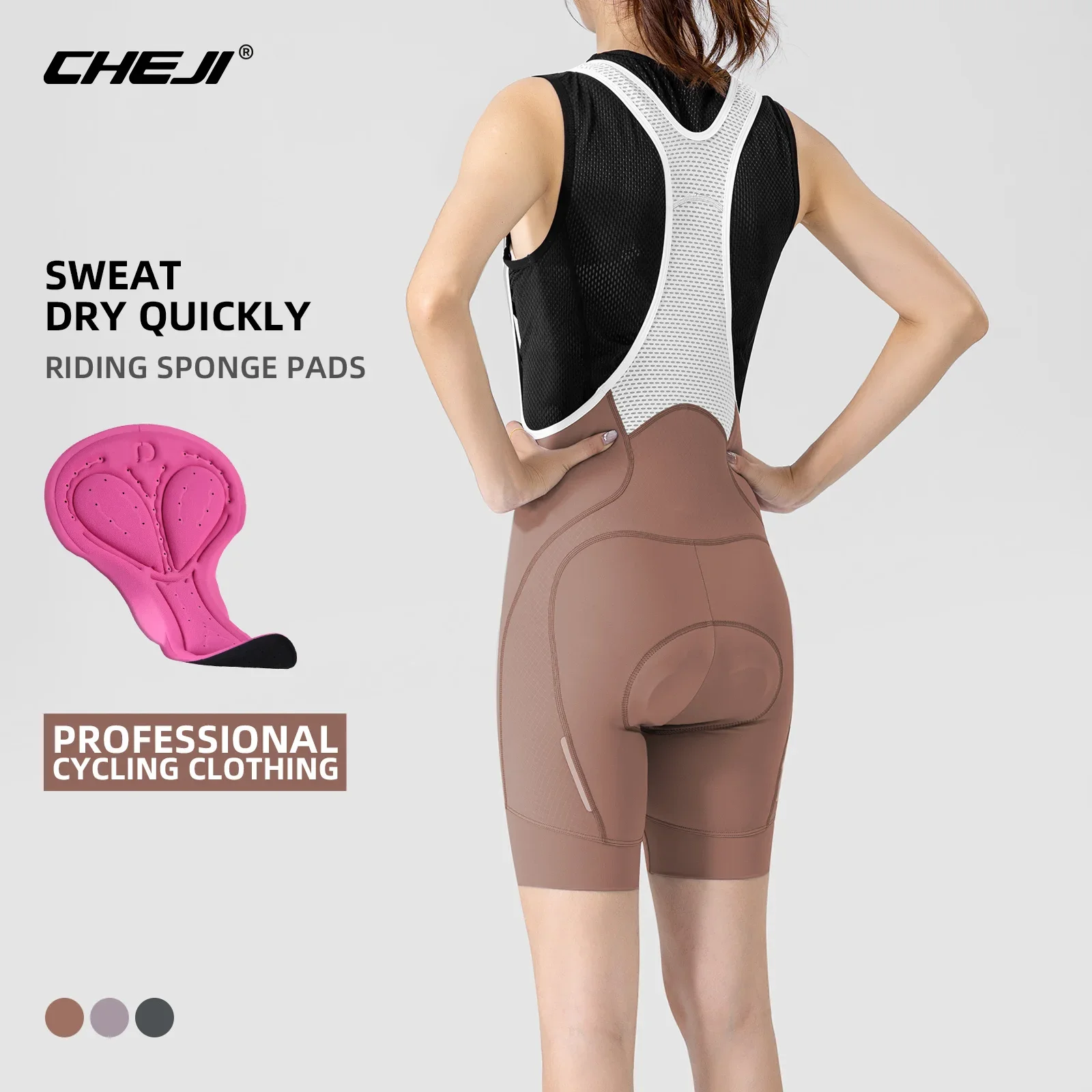 CHEJI New Cycling Bib Shorts Pants Women\'s Bib Shorts Bicycle Bike Sport Cycling Clothing Equipment Cuissard Cyclisme 3 Colors