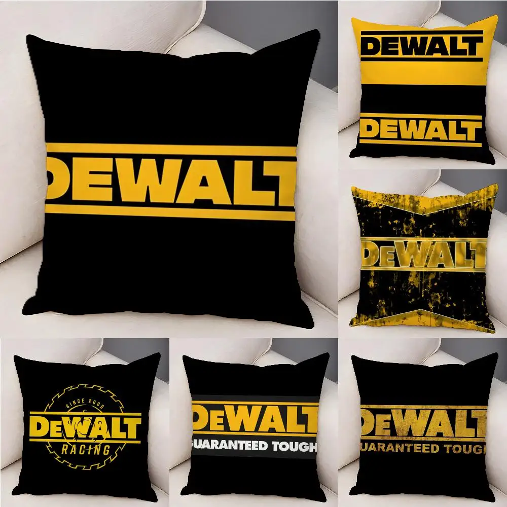 Bold Graphic D-DeWalt Cushion Cover Plush Decorative Pillow Case With Hidden Zipper Fashion Room Decor For Home