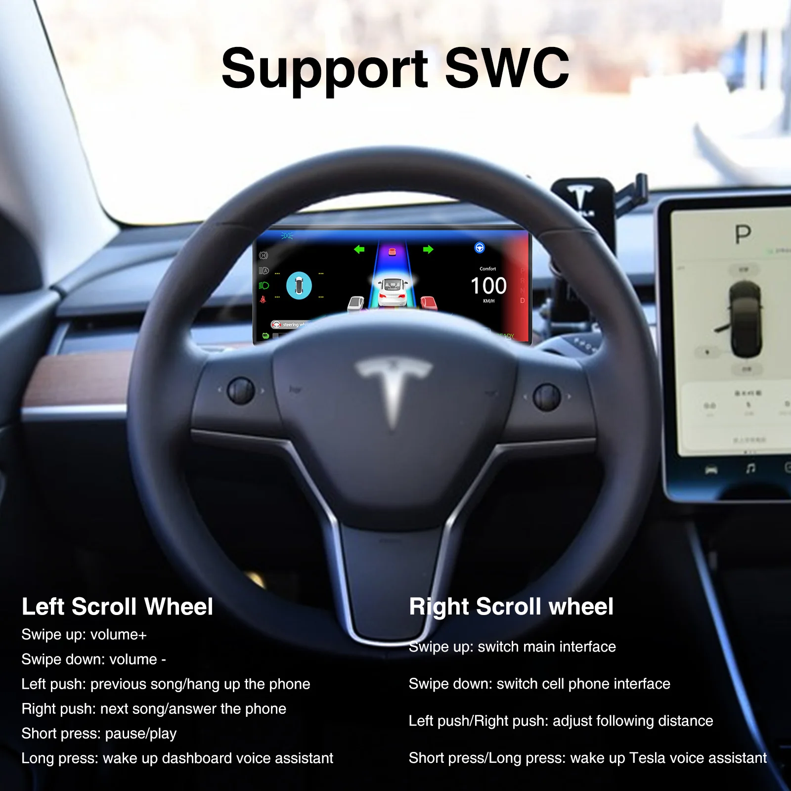 HUD Tesla Model Y Head Up Display Model 3 front Screen Highland Instrument Cluster Air Vent F9 Driver Dashboard Speedometer 2024