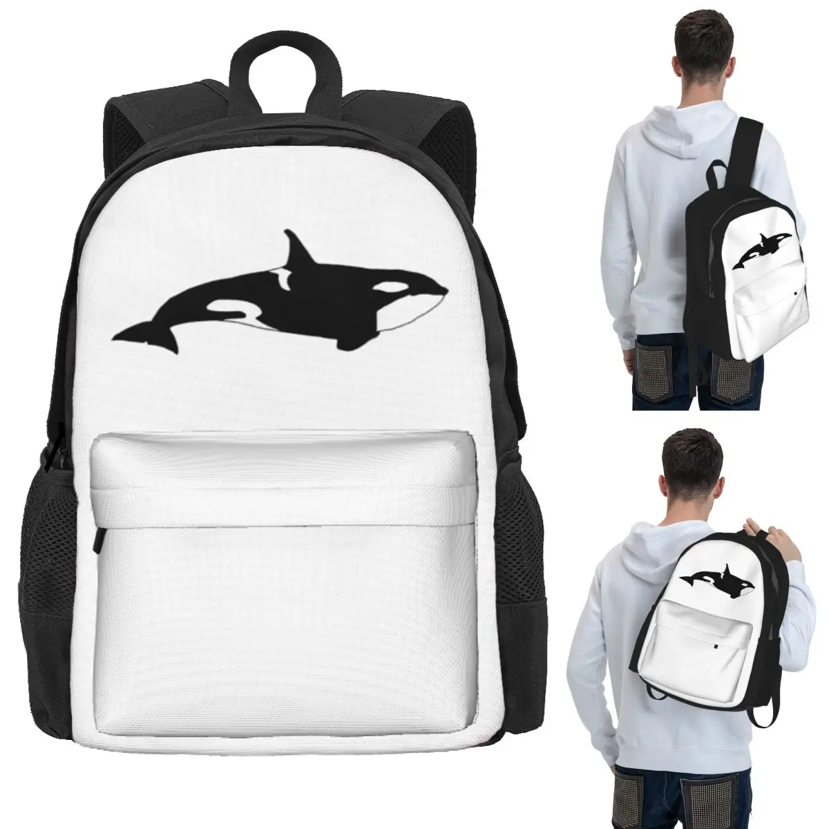 

Killer Whale (Orcinus Orca) Student Backpack School Bag Hiking Travel Daypack for Boys Girls Bookbag Shoulder Bags