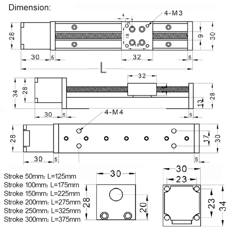 T-type CNC tavolo scorrevole Rail Linear Stage Transport Guide Platform Kit di azionamento del motore passo-passo Mini Slide Table XYZ Axis Table