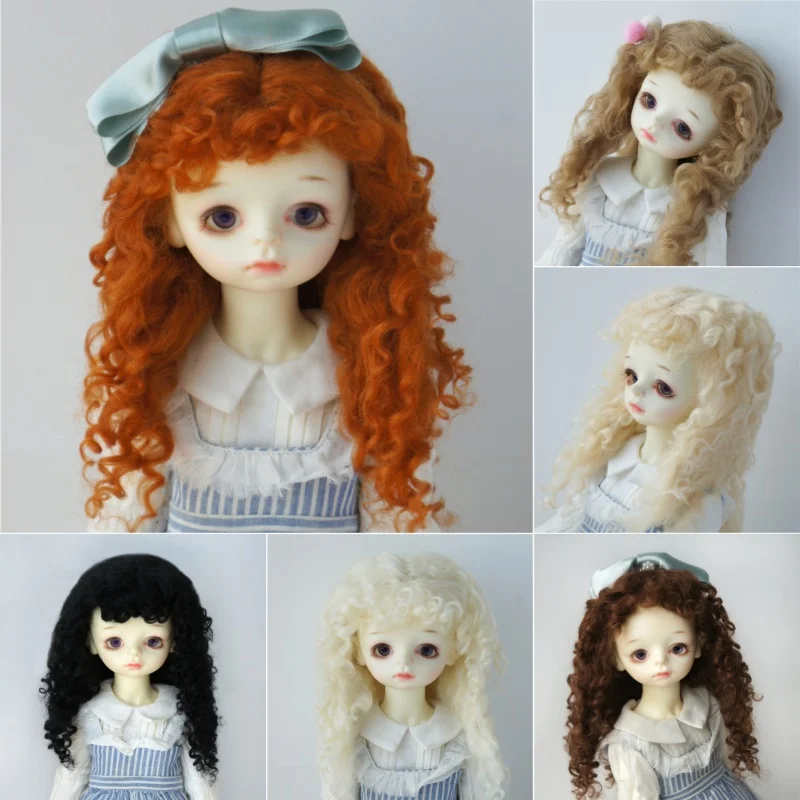 D28002 Extremrly Longe curly  Monghanjuc Mohair BJD wigs  6-7