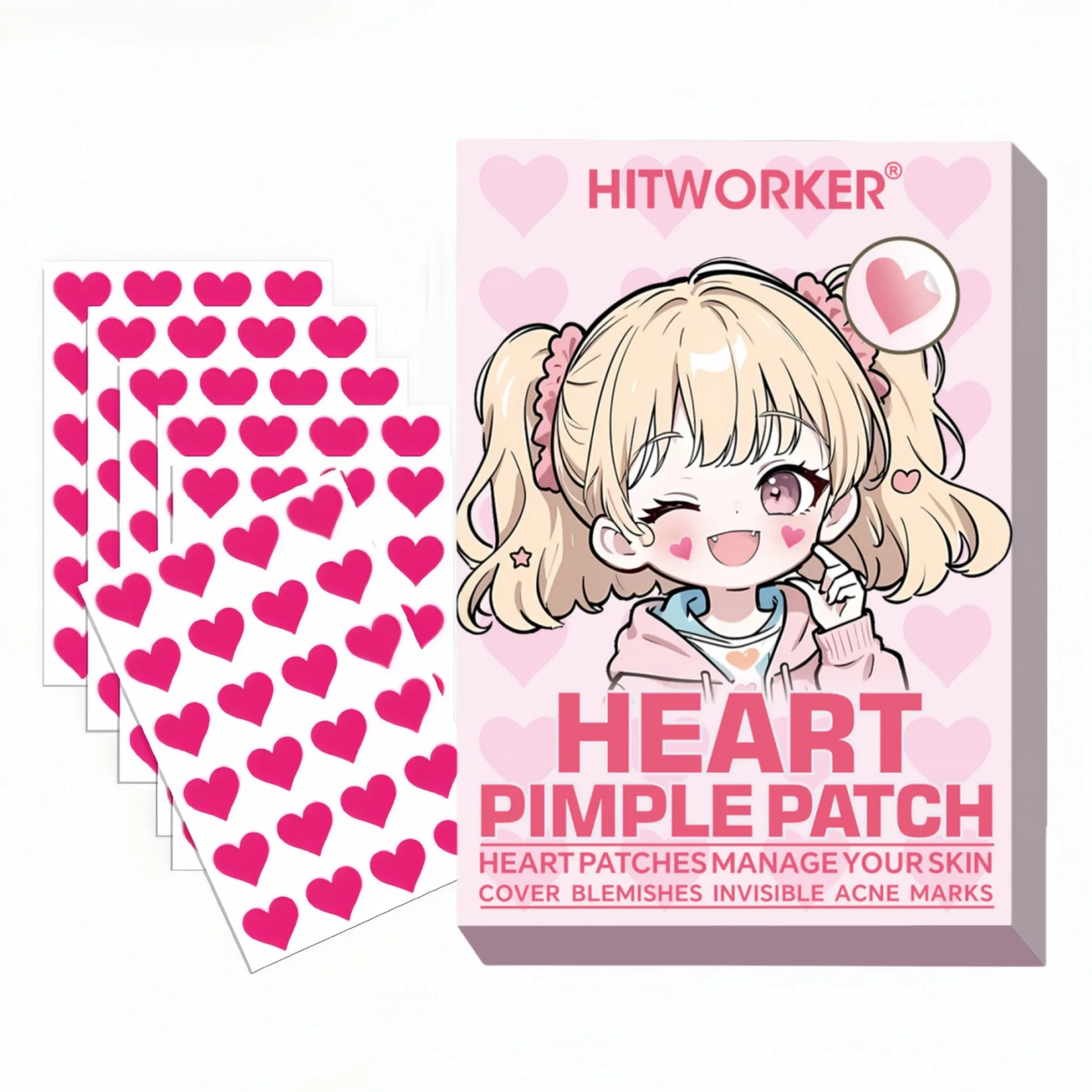 

Гидрогелевый пластырь от прыщей Rose Red Love Design, 24/144 штуки в коробке, водонепроницаемый, дышащий, подходит для использования в день и ночь