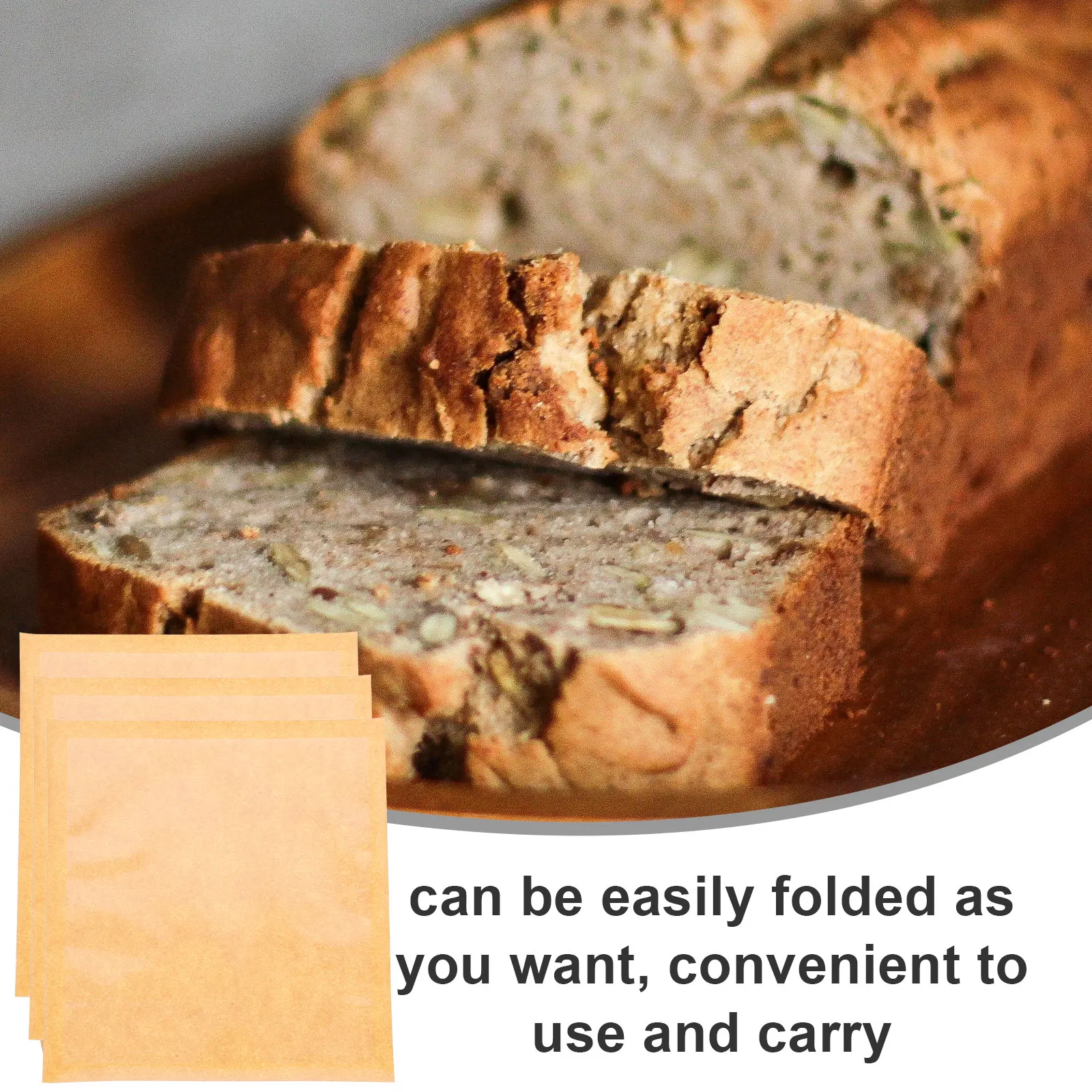 

100pcs Food Packaging Bags 18x19cm Kraft Paper Transparent Window Bread Sandwich Cookie Donut Heat Seal Bags Oil Resistant