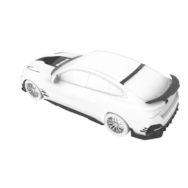 Large Wing Style Front Spoiler Rear Bumper Roof Wing Side Skirt Grilles Replace Parts Modificiations Wide Body Kits  for  I4