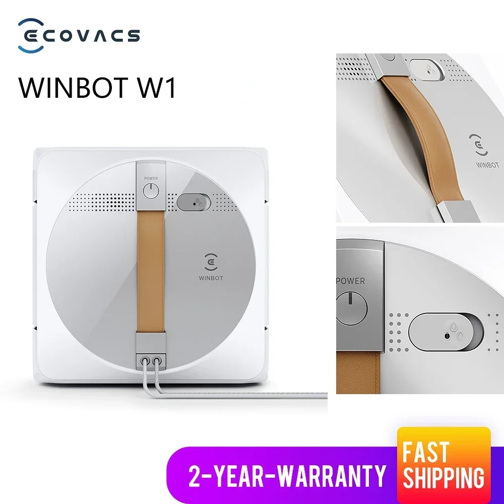 

New Style ECOVACS WINBOT W1S PRO 2800PA Intelligent Anti-collision Cross Automatic Sprinkler 60mL Large Water Tank WIN-SLAM3.0