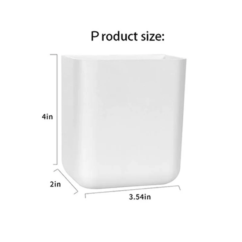 Soportes remotos para montaje en pared sin agujeros, caja de almacenamiento autoadhesiva, organizador de portalápices (paquete de 2)