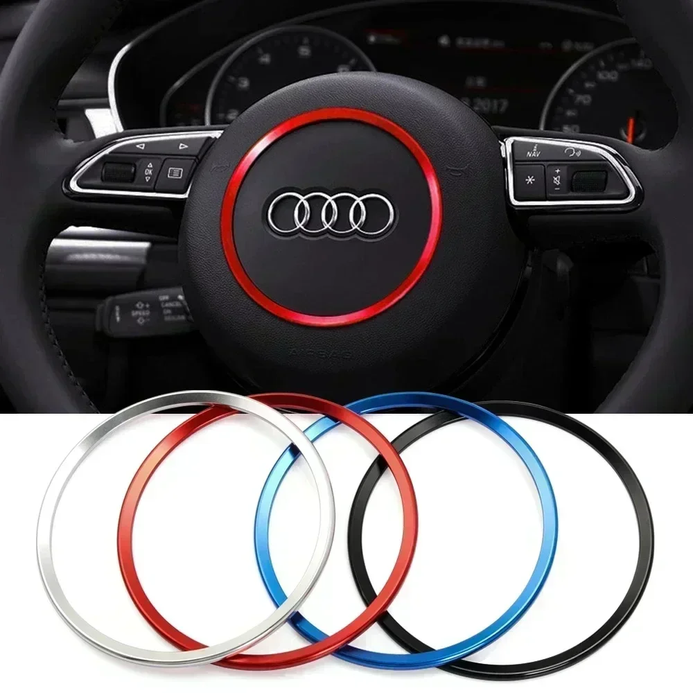 

Car Steering Wheel Decoration Ring Trim Cover Sticker For Audi A1 A3 A4 A5 A6 A7A8 Q3 Q5 Q7 SQ5 S1 S3 S4 S5 S6 S7 S8 RS3 RS5 RS6