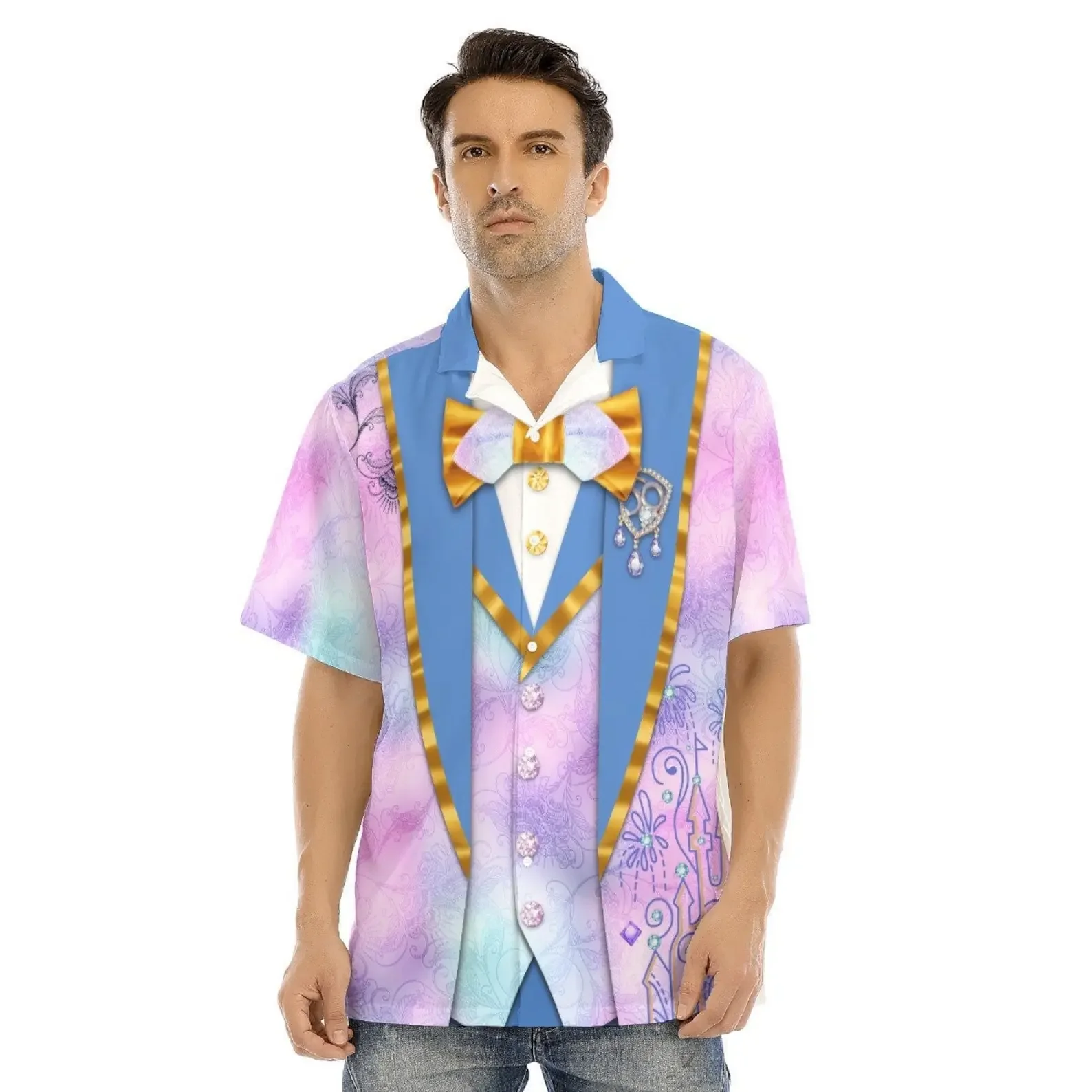 Walt Disney Wereld 50e Verjaardag Hawaiiaans Shirt Heren Disney Hawaiian Shirt Mode Heren Knoopshirt Wdw Hawaiian Shirt