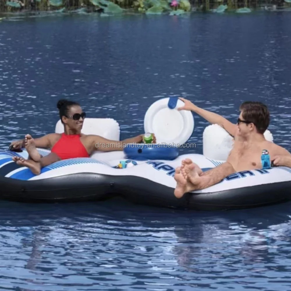 2 Person 8 Shaped Inflatable Water River Floating Tubes for Adults