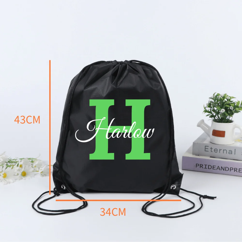Custom Drawstring Backpack Customizable Name Letters Sports Bag/Gym/Swimming Bag Beach Travel Party Decoration Custom Backpack image 5