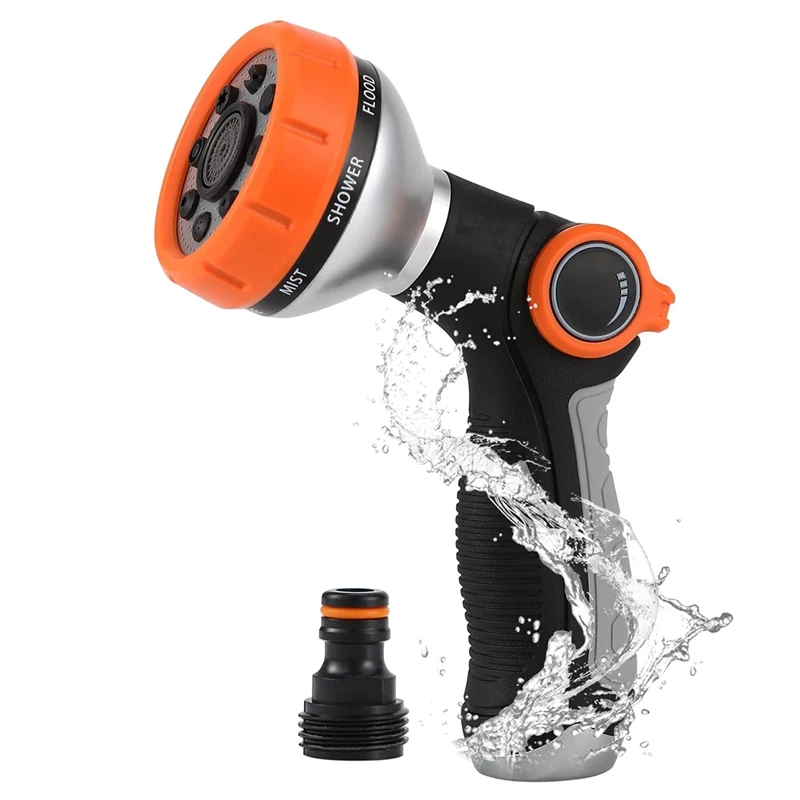 Hose Nozzle Garden Hose Nozzle Hose Spray Nozzle Thumb Control With 8 Adjustable Patterns Hose Sprayer Hose Nozzle