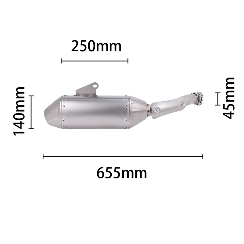 Slip On Motorcycle Exhaust Escape Middle Link Pipe With Muffler Moto For YAMAHA Tenere 700 Rally Edition 2019 2020 2021 - 2025