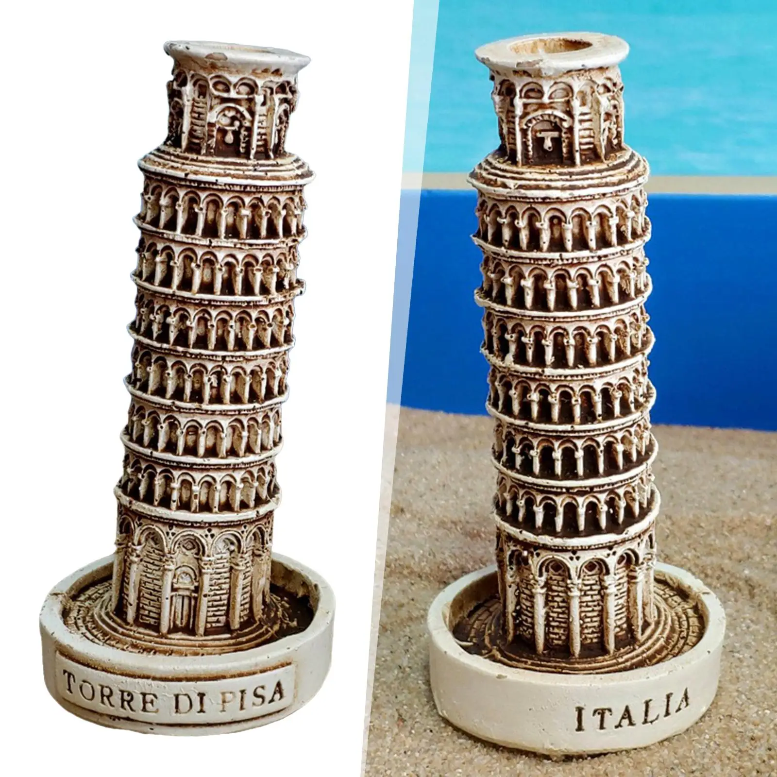 of Pisa Pisa Piazza European Building Construction Statue Miniature Sand Table Accessory Fish Tank Decor