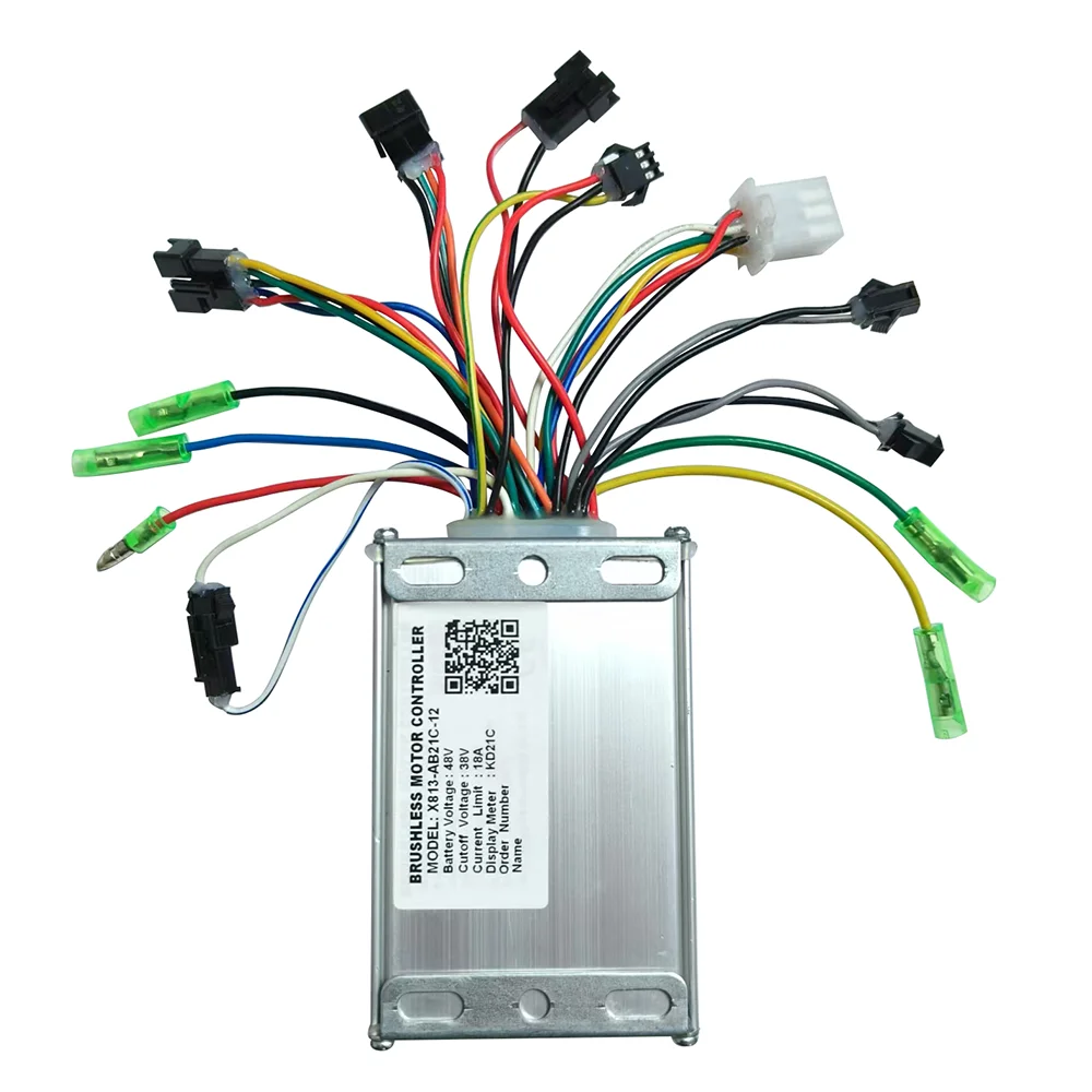 

Ebike Brushless Motor Controller X813-AB21C-12 48V 18A for Electric Scooters MTB Fat Bikes Accessories