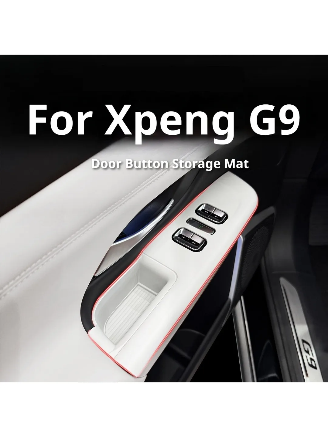 Passend für Xpeng G9 XiaoPeng G9 2025 2026 Auto-Türknopf-Aufbewahrungspad Türgriff-Aufbewahrungsfach Innen-Silikonmatte