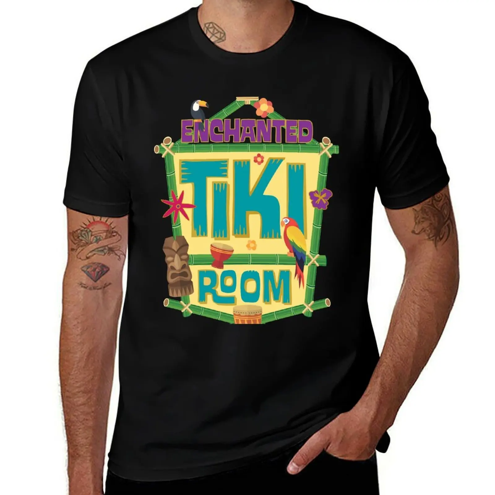 Enchanted Tiki Room T-Shirt Breathable Basic Cotton T-Shirt