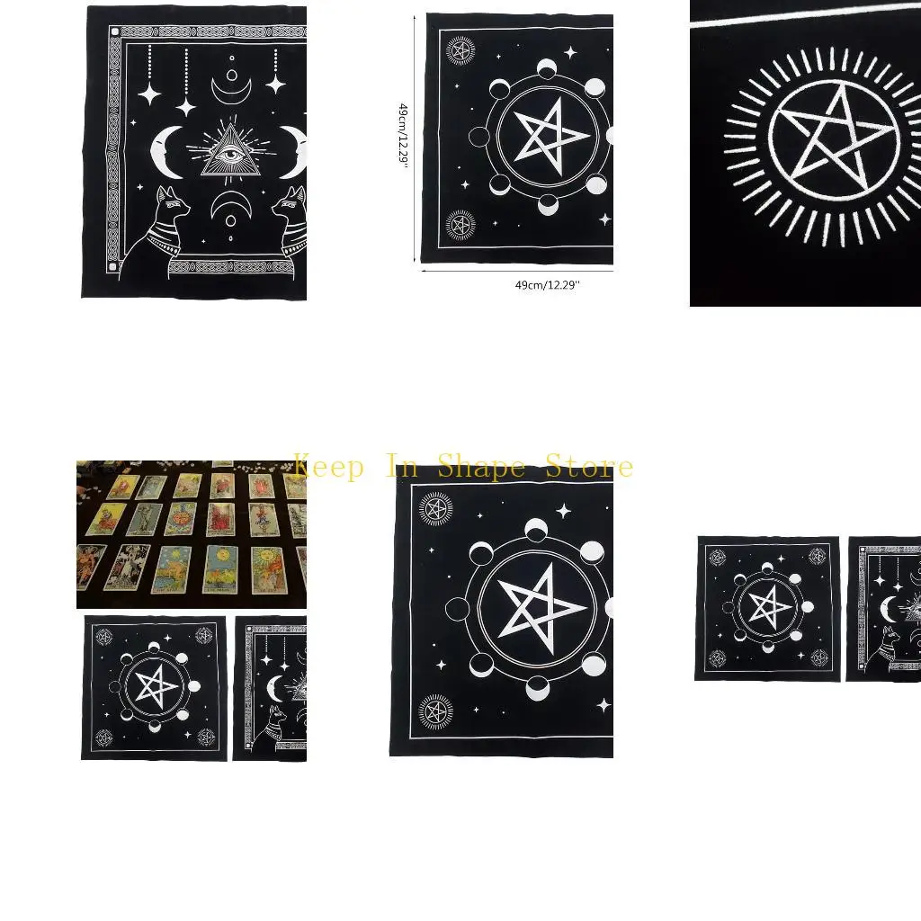 

U1JC Flannel Tarots Supplies Pad Tablecloth Divination Altar Patch Table Cover