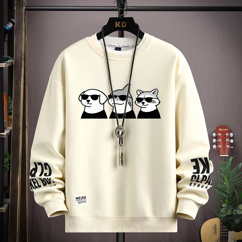 2026 novos homens moletom casual primavera feminino moletom legal cáqui de manga comprida camisetas S-5XL gráfico dos desenhos animados casual topos 2