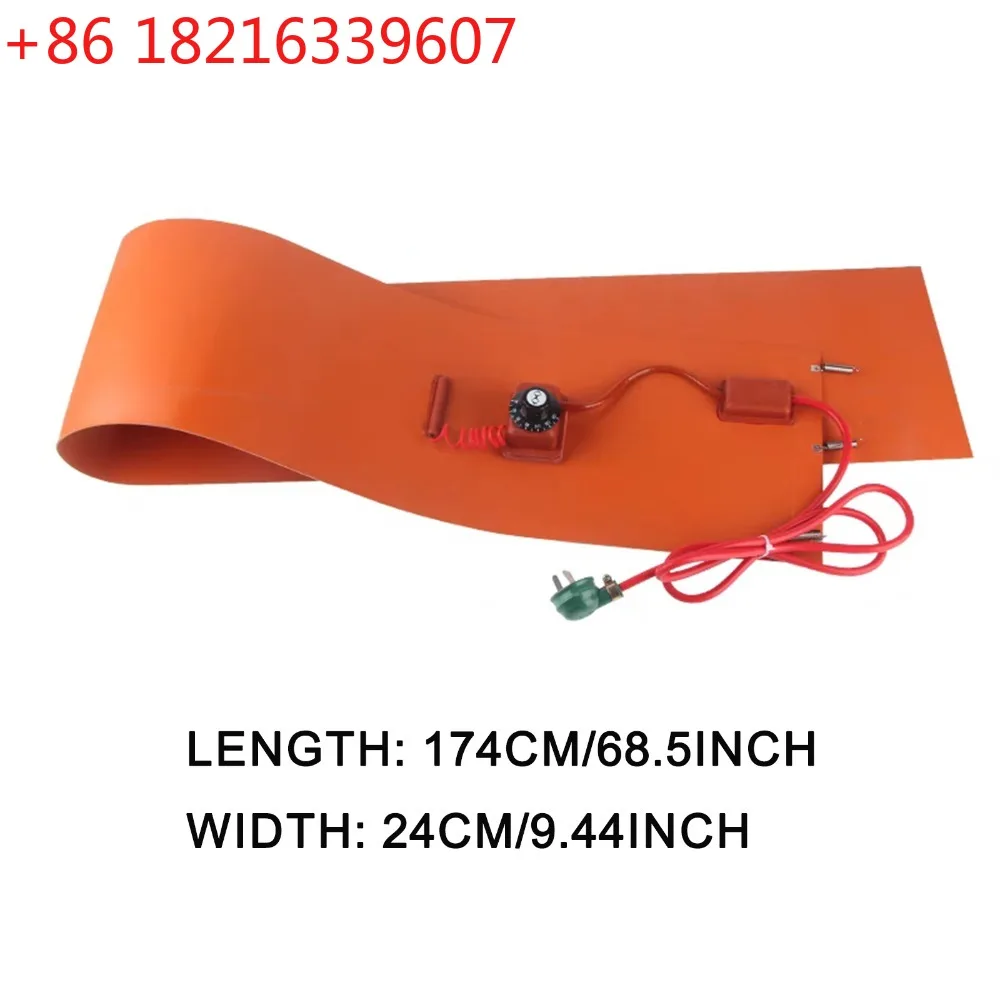 YAO DIY Customizable 200L Oil Drum Silicone Heating Belt Silicone Rubber Heater 1740x250mm 2000W