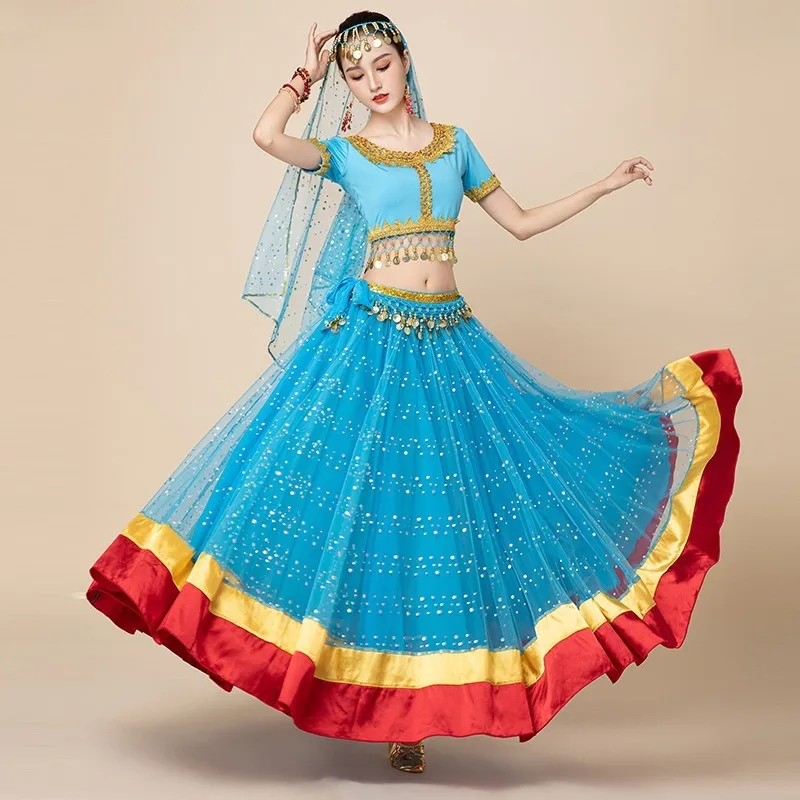 Customized Indian Belly Dance Clothes Long Dress Group Annual Meeting Performance Costume Adult Female Exotic Dancewear