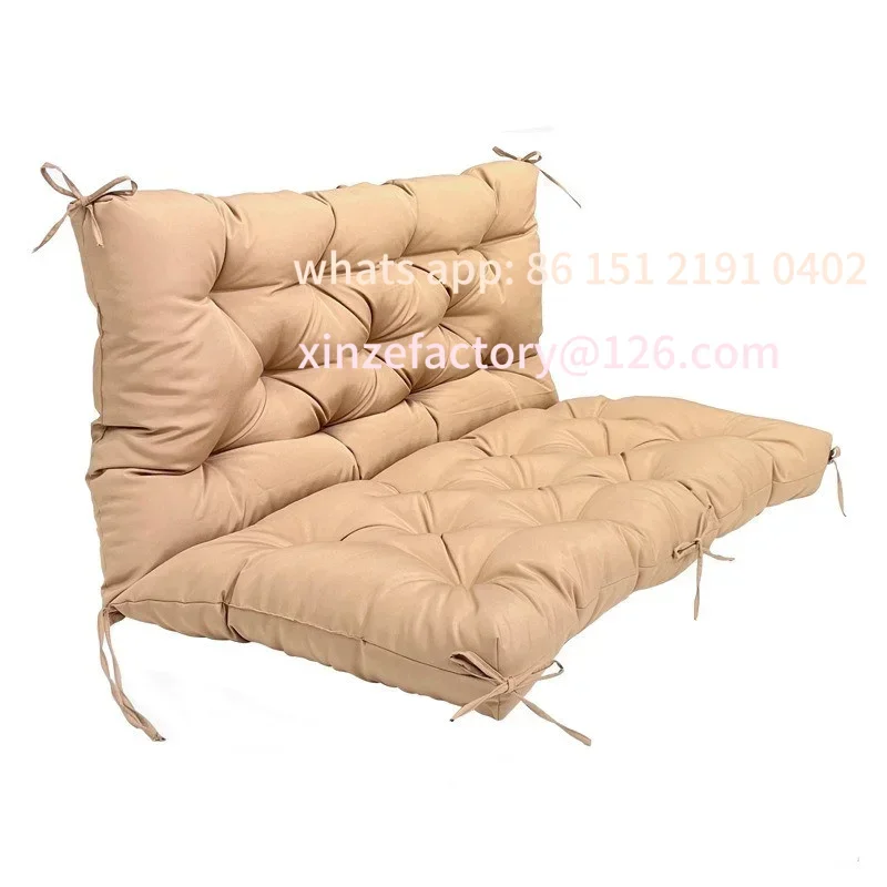 Customizable Wholesale Swing Chair Pads for Garden Patio Swing Replacement Cushions with Backrest Waterproof Bench Cushion for O