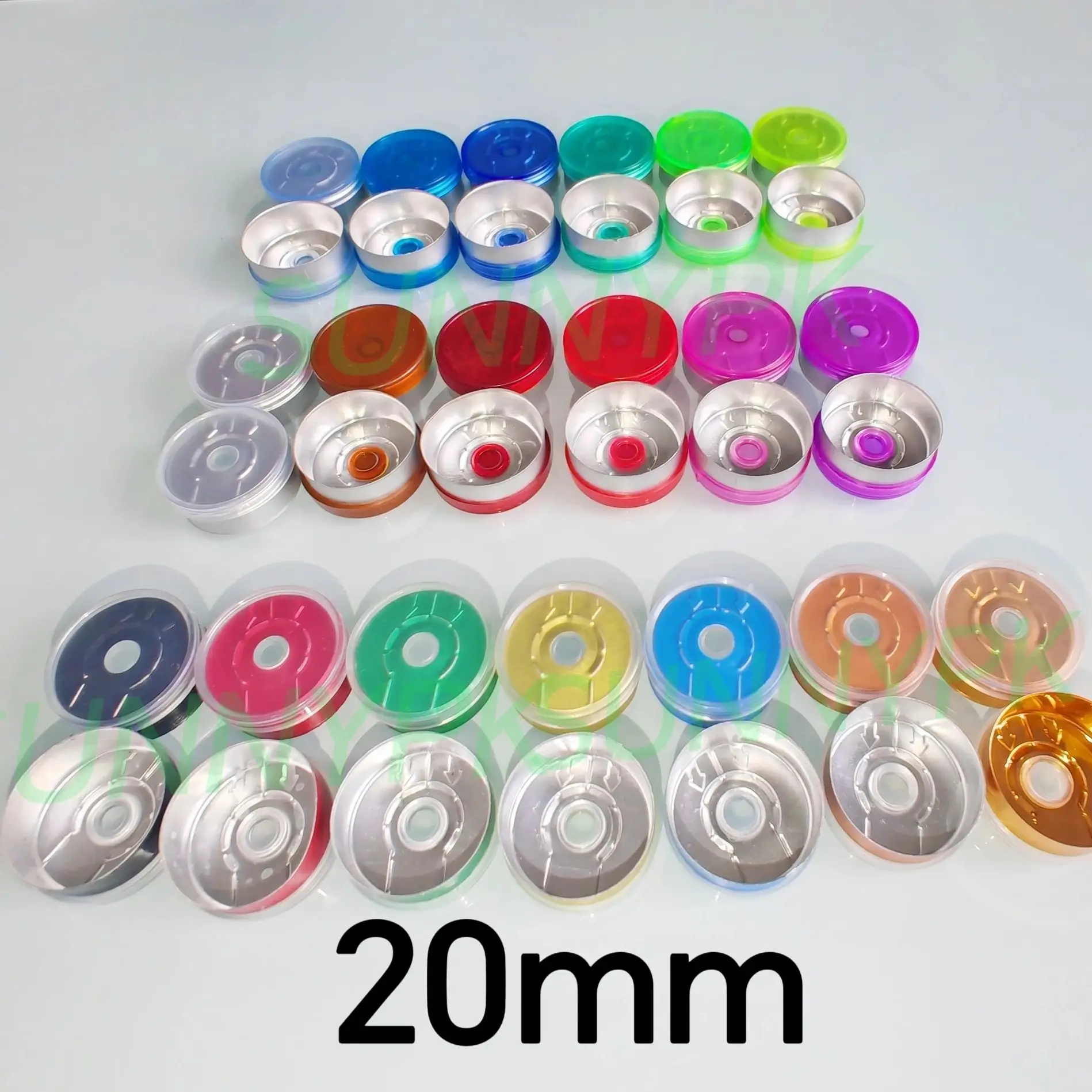 1,000pcs 20mm Aluminium Plastic Pharmaceutical Caps!Many Colored Caps, Pharmaceutical caps,Caps for crimping glass vial