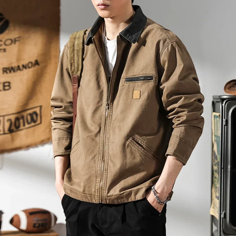 Jacket man tough guy Ami Ka Ji vintage Detroit jacket canvas cargo coat