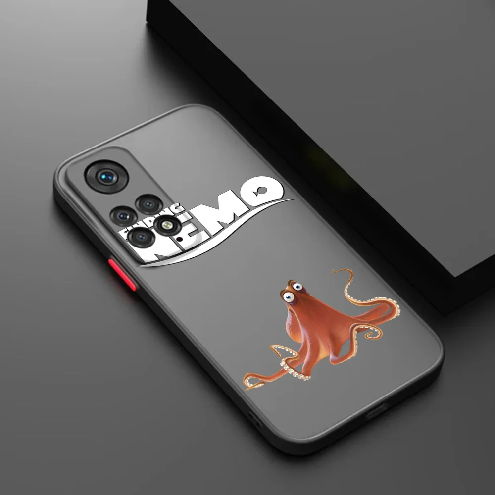 حافظة هاتف لهاتف Redmi Note 12 11 12c Xiaomi 11t 12x 12t Poco c40 c51 c50 العثور على نيمو لؤلؤة أنيمي ماتي متجمد غطاء شفاف