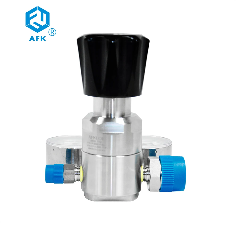 AFK R41 High Pressure 6000PSI Nitrogen Oxy  gen Nitrogen Dioxide Hydrogen Helium Stainless Steel Pressure Regulator