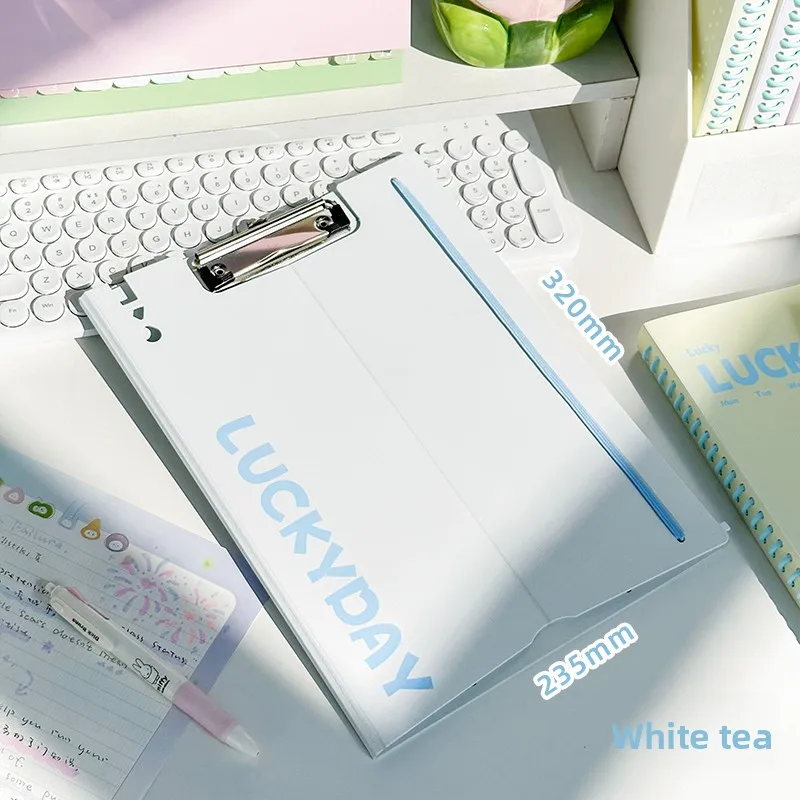 

Class 2 Grade 3 LUCKYDAY A Foldable A4 Folder with A Standing Board Clip for Fixation and High Appearance Level Pad for Trial