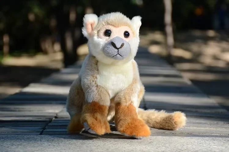 43cm(Head to tail) Lifelike Zoo Simulated Animals Monkey Plush Doll Soft Car Sofa Bed Pillow room decor ornament kids adult gift