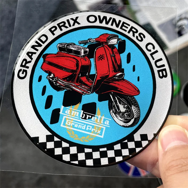 Motorcycle Stickers 3D Reflective Italian Badge Thailand Emblem Decals For Vespa Lambretta G350 X300 V200 Motorcycle Accessories