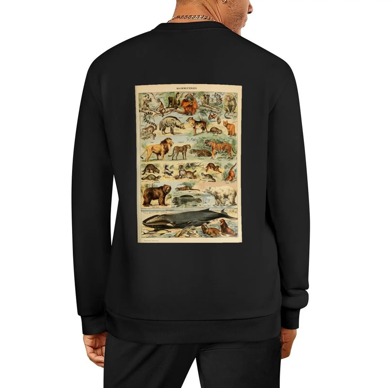 

French Vintage Animals Pullover men's autumn clothes anime clothes korean style clothes mens graphic sweatshirts