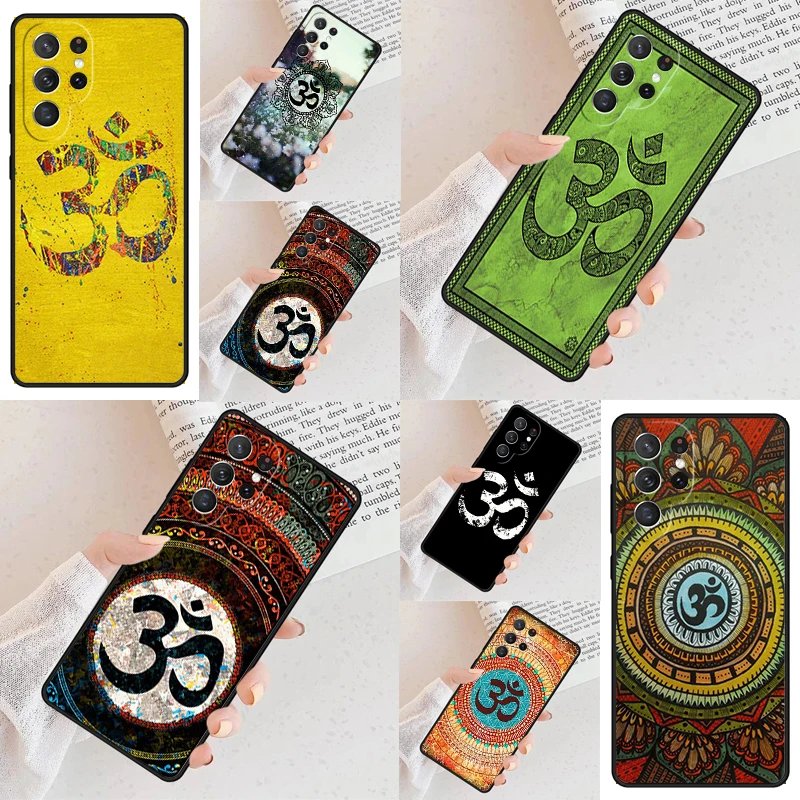 Om Aum Symbol Colourful Namaste Yoga Cell Phone Case for Samsung Galaxy S26 Ultra S25 S24 S23 S22 S21 S20 Note10 Cover