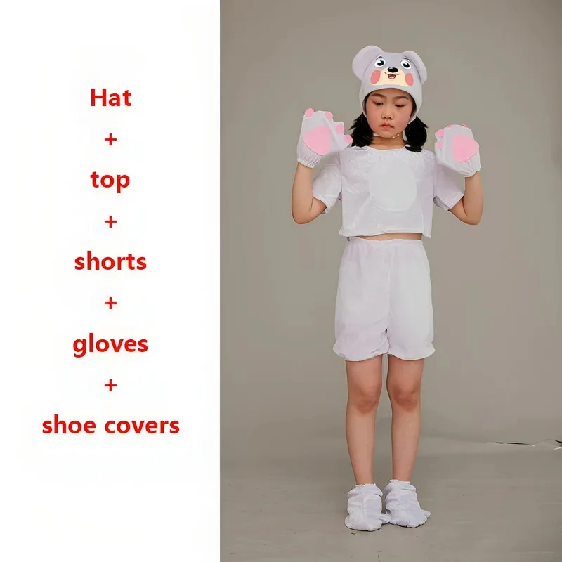

Kids Bear Cosplay Costume Animal Teddy Brown Bear Cartoon Three Bears Theme Dance Party Show Costume for Children Toddlers fyh45