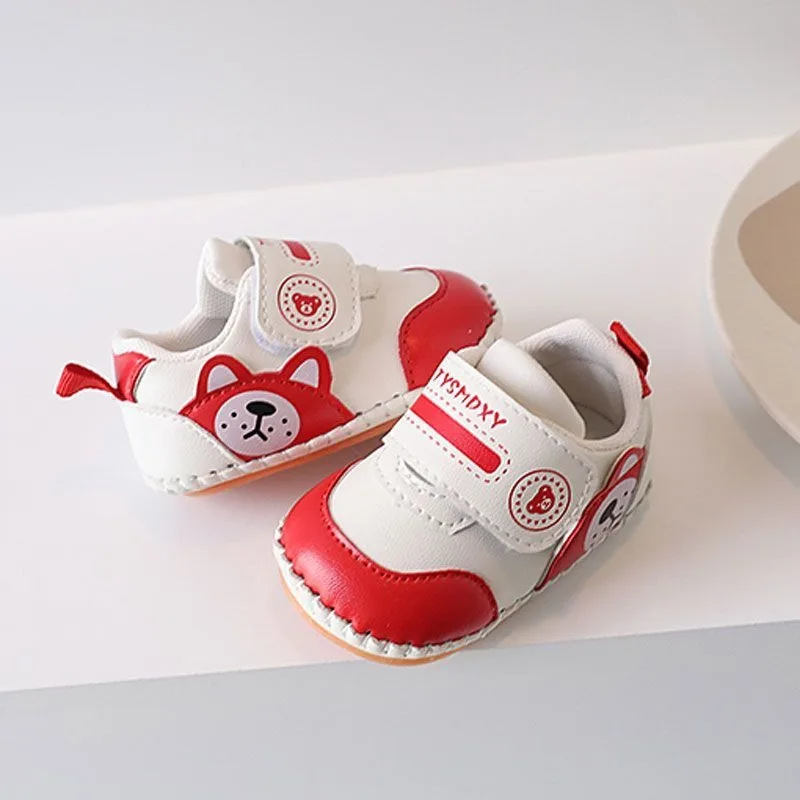 

Spring Autumn Newborn Baby Soft Soled First Walker Shoes Anti Slip Cartoon Design Unisex Infant Sneakers 0-18 Months