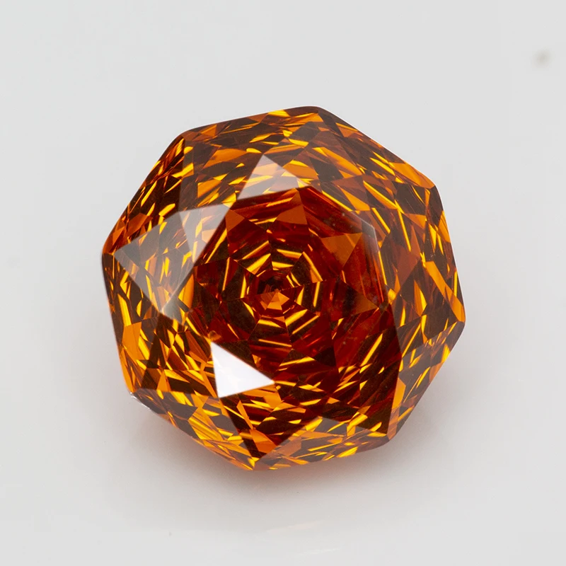 New 5A Partschinite Color Millennium Octagon Rose Cut Cubic Zirconia Loose Stones for Jewerly Making