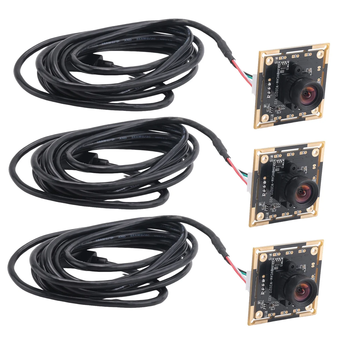 N21R 3PCS Camera Module 100 Degree OV9732 2M Cable 1280x720 30fps,Compatible for Autodarts.Io,USB Drive Free