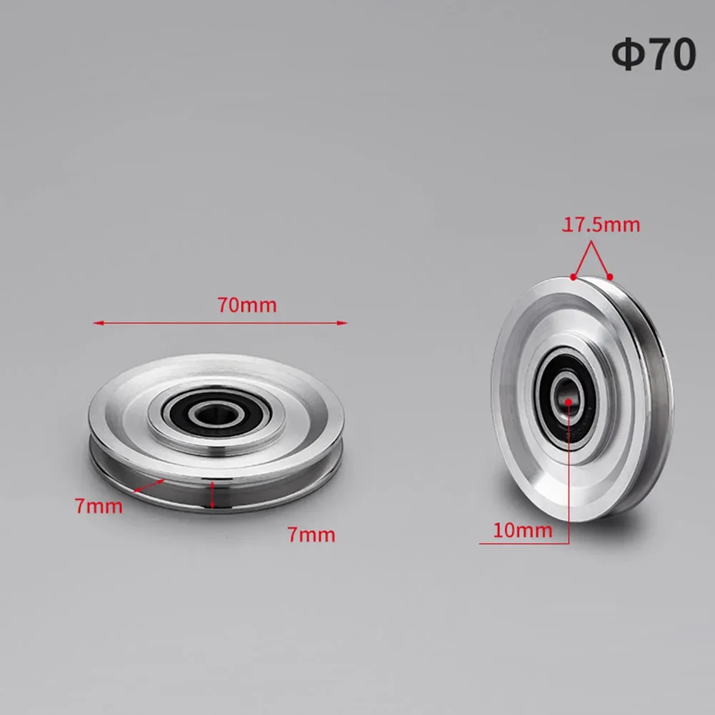 Aluminum Alloy Pulley Wheel  Roller Workout Pulley Wheel For Pulley Block 6202RS Bearing Al6061 Fitness Equipment Accessories