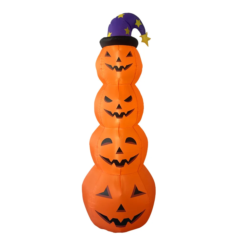 

Inflatables Halloween Pumpkin Decoration 4Layer Pumpkin Wears A Witch's Hat Ghost Scary Party Supplies Home Garden Decor Outdoor