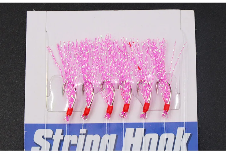 ShareShark 10 Stück Angelblink-Köder-Rigs mit leuchtenden Angelperlen, hohe Carbon-Haken, Schnurhaken für Süß- und Salzwasser – Detail 8