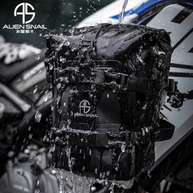 

Alien Snail Waterproof Quick Release Motorcycle Crash Bar Bag Universal Side Tail Bag Long Distance Moto Tour Accessories