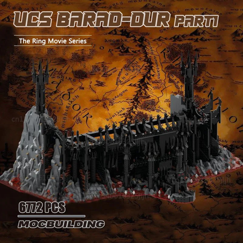 

Кольца из фильма UCS Barad-Dur MOC, строительные блоки, коллекционные технологии, кирпичи, креативная демонстрационная модель, игрушки, рождественские подарки