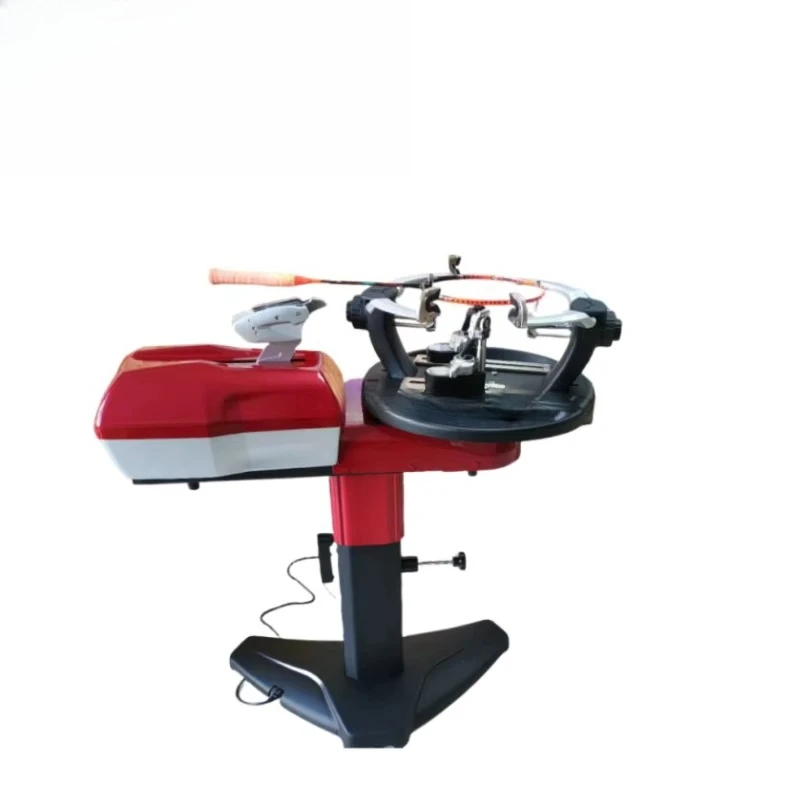 Automatic badminton racket and tennis racket height adjustable anti-lock threading machine